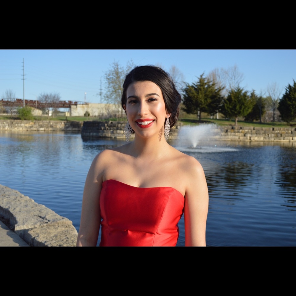 Camille La Vie Strapless Satin Gown - Picture 4 of 4